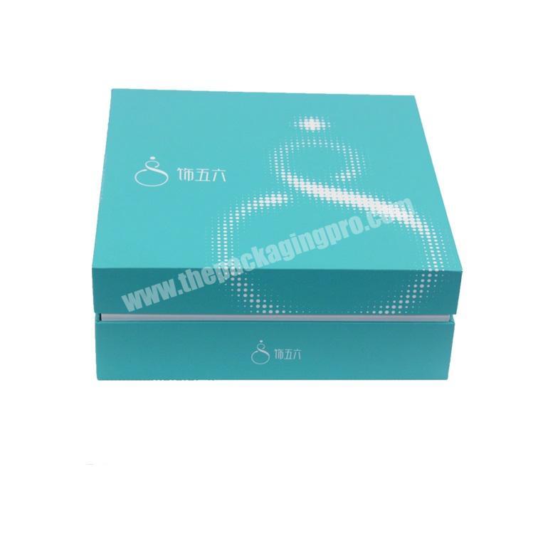 Luxury Customized Logo High Quality Low MOQ Green Cardboard Packing Boxes for clothes hair packaging