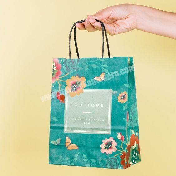 Luxury Customized Online Clothing Shopping Women Paper Bag Custom Lipstick Foldable Grocery Paper Bag Supermarket Shopping