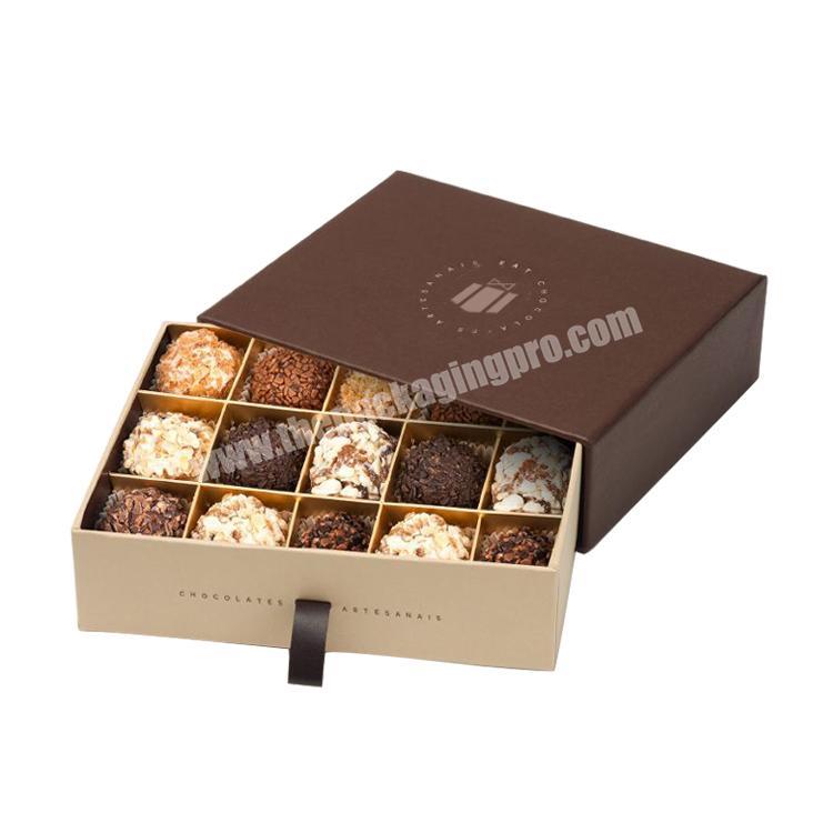 luxury design chocolates boxs custom cardboard chocolate packaging