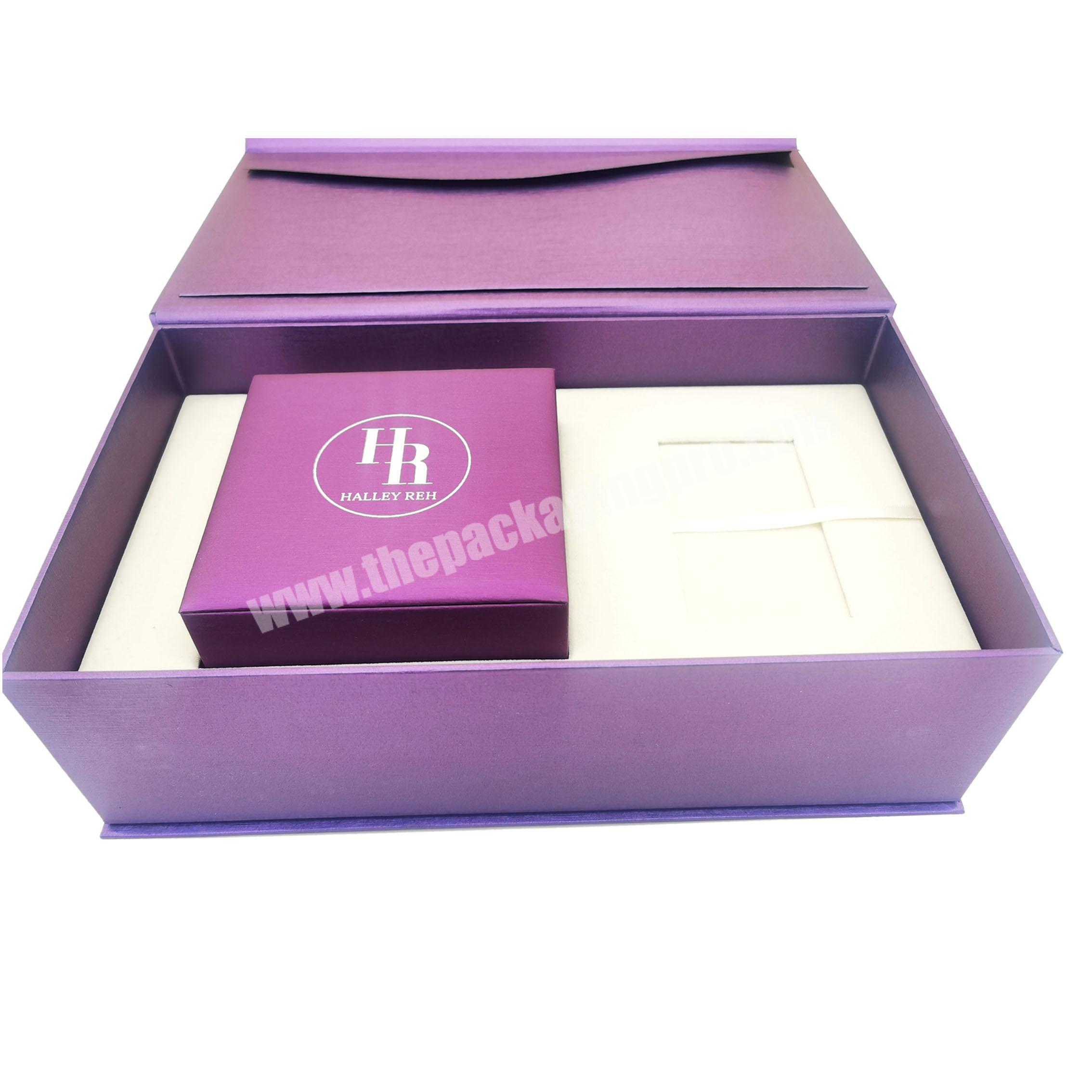 Luxury design Custom logo jewelry display gift box  PU Leather Jewelry Box