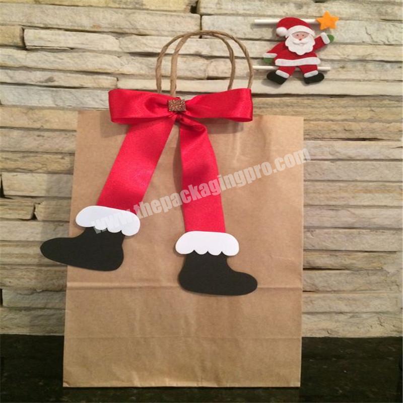 Luxury design kraft paper bags,paper bag packaging for christmas