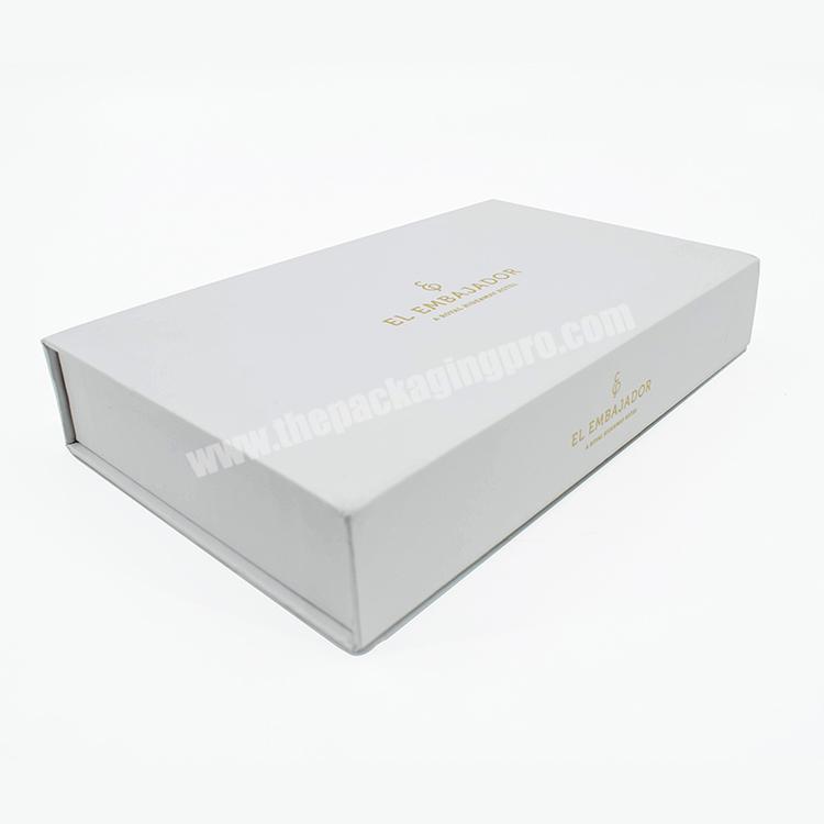 Luxury design Matt White Gold Logo gift box packaging