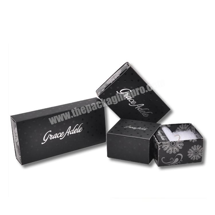luxury drawer Black Gift Box Cosmetics Jewelry Kraft Packaging Box