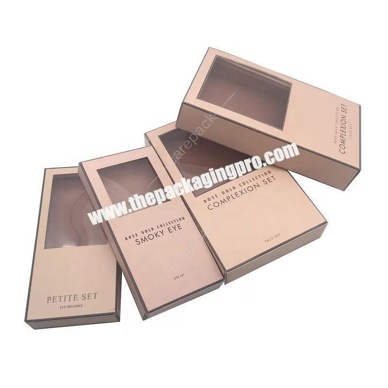 Luxury eco friendly brush paper packaging box for make up
