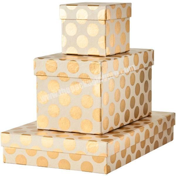 Luxury elegant large big custom logo rigid cardboard paper box set gift packaging box