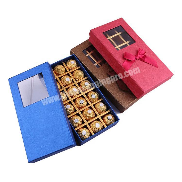 Luxury Empty Cardboard Paper Packaging Chocolate Gift Box With Dividers