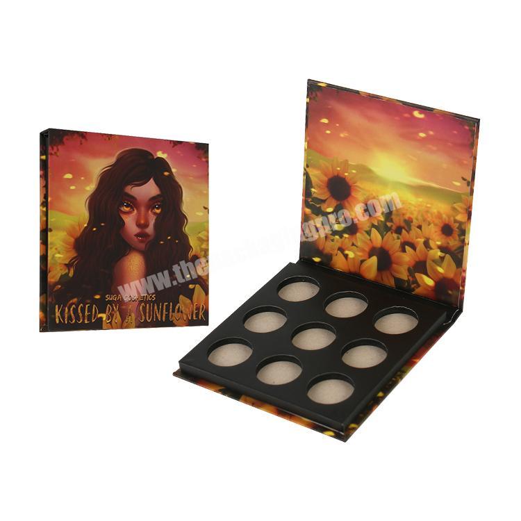 Luxury Empty Creative Corrugated Paper Matte Foam Makeup Eyeshadow Cosmetic Palette Box  Packaging