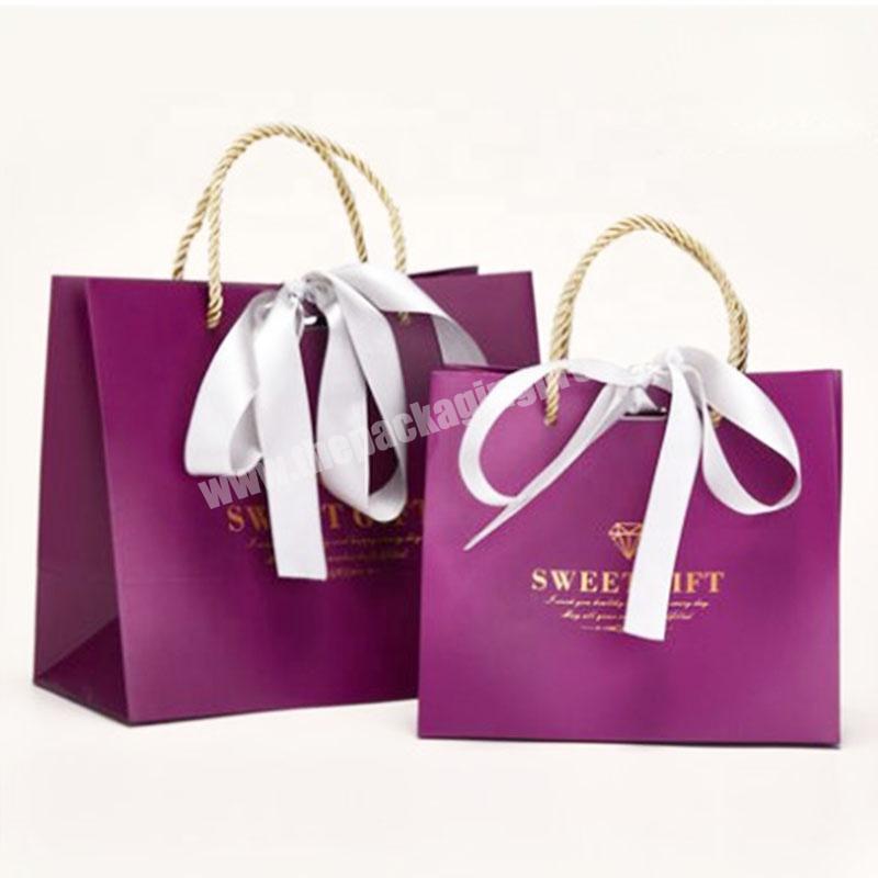 Luxury Famous Brand Customized Fashion Printed Gift Shopping Paper Bag For Packaging Clothes