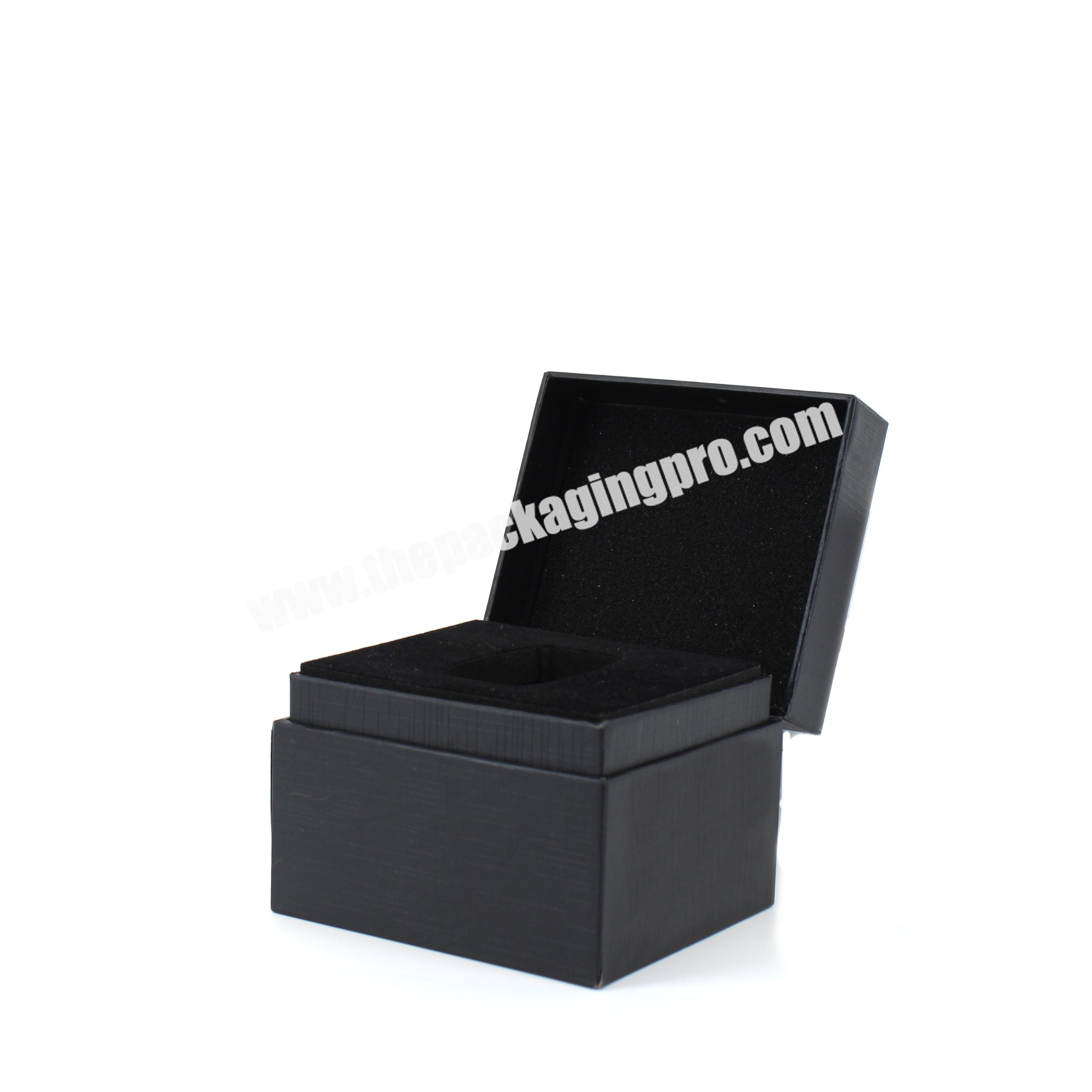 Luxury Fancy High Quality Black Foam Insert Watch Children's Telephone Watch Carton Packaging Box with Logo