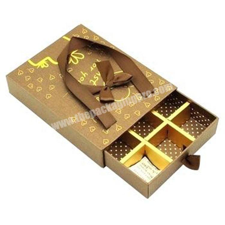 luxury fancy kraft paper small mini chocolate gift boxes for chocolate