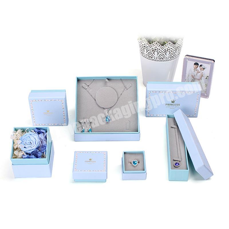 luxury flannelette engagement ring necklace earrings bracelet gift custom velvet gift boxes