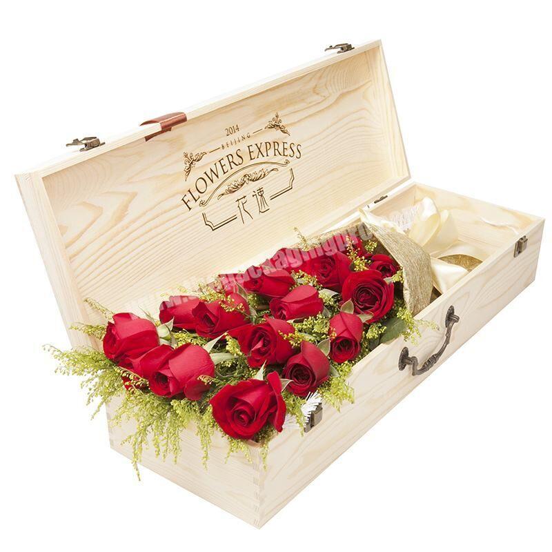 Luxury Flat Cardboard Rose Flower Box CrownWin Packaging