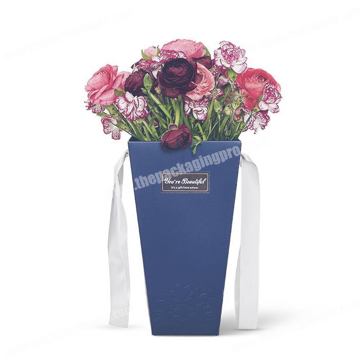 Luxury flower packaging popcorn style paper flower box