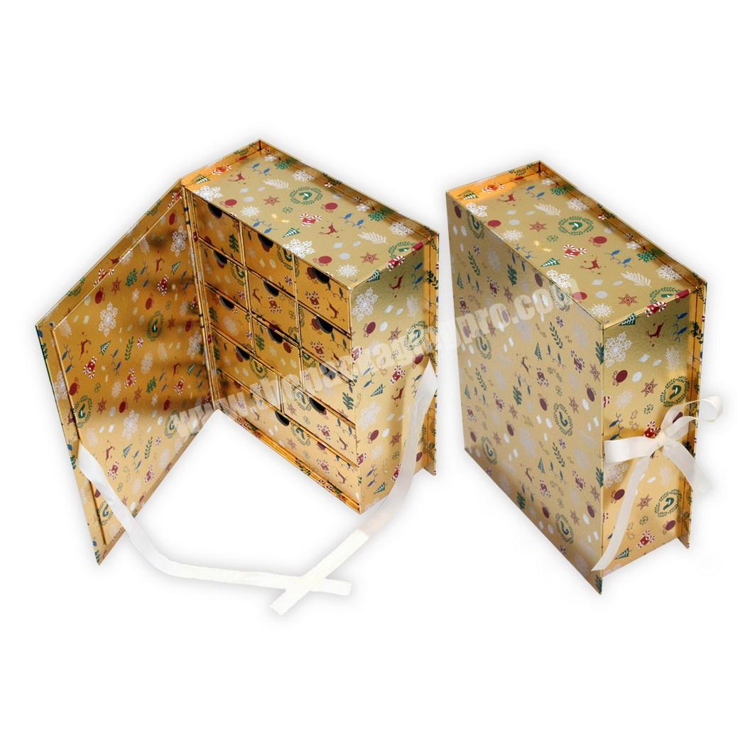 Luxury Folding Book Shape Box Kid's Storage Baby Drawer Gift Box Paper Cardboard Flip Innovative Gift Paper Box For Christmas