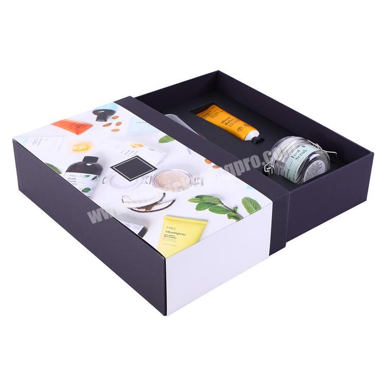 Luxury folding Perfume Gift Cosmetic Paper Box Beauty Cosmetic Box With Drawer