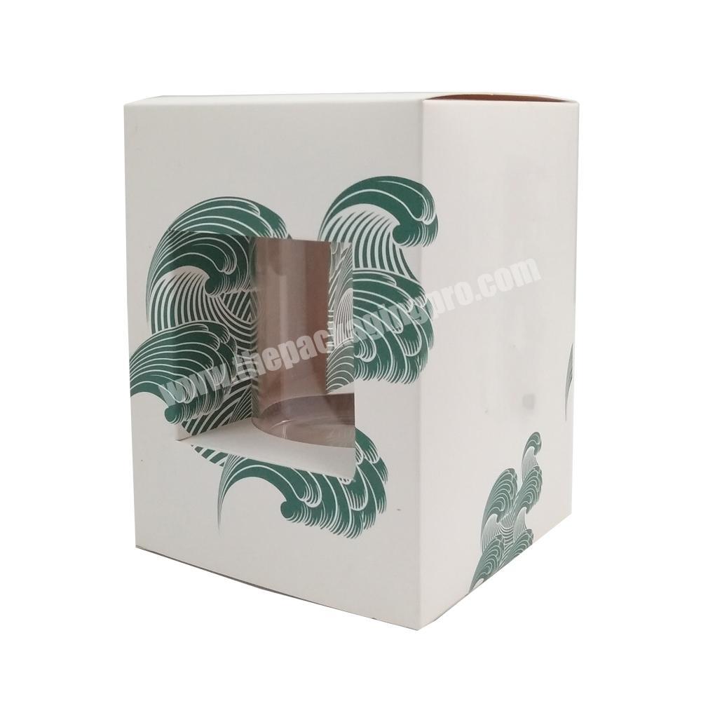 Luxury gift box custom design logo with pvc window standard tuck end box packaging