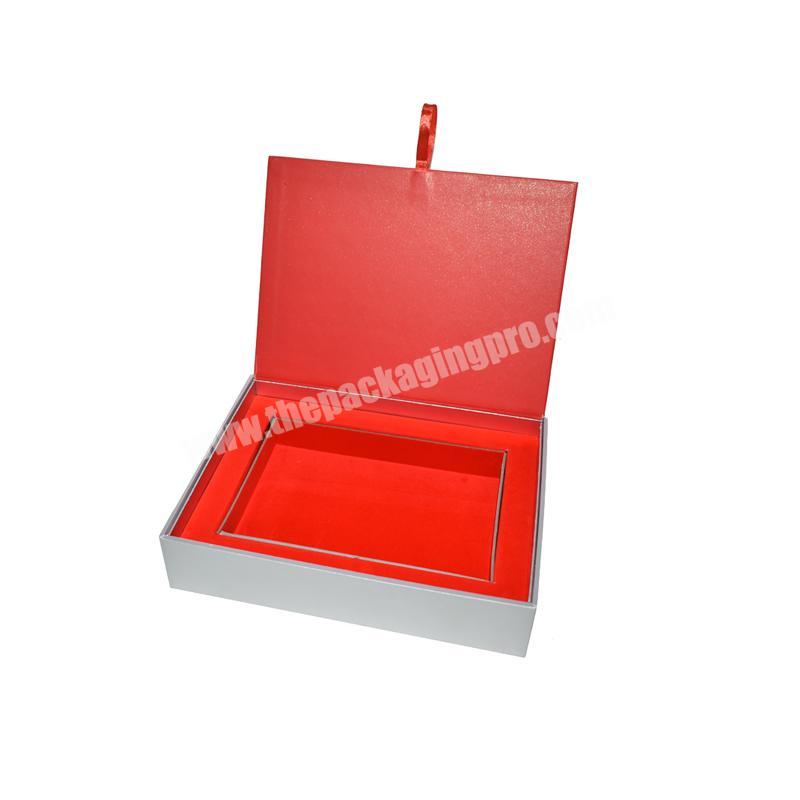 Luxury gift package lid base layered cardboard box eco cosmetics package