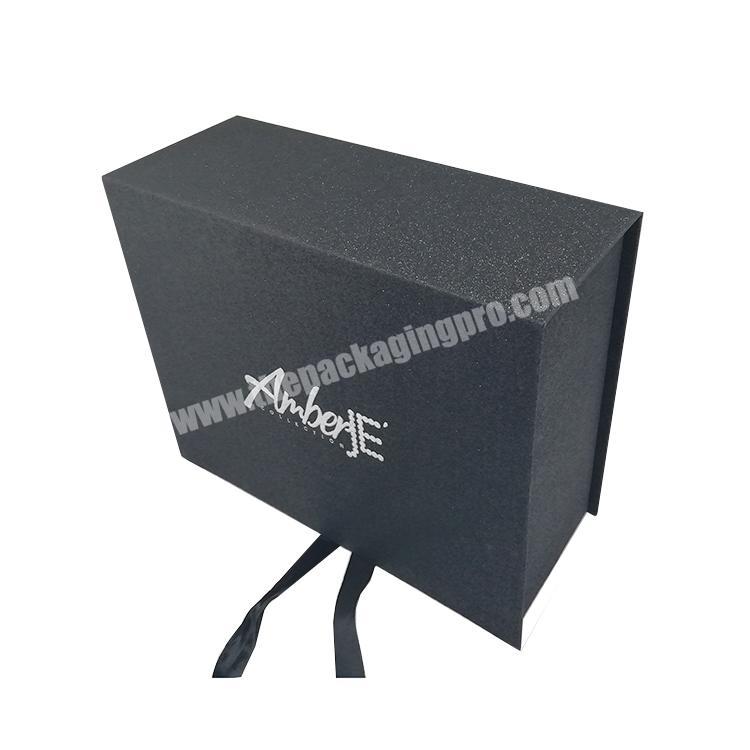 luxury Glitter hair Bundle Hair Extension Packaging Box With Logo