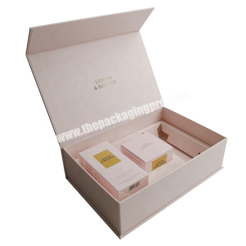 Luxury Gold Inside ArtPaper Outside Flip Top Cardboard Paper Magnetic Closure Gift Box with Lid