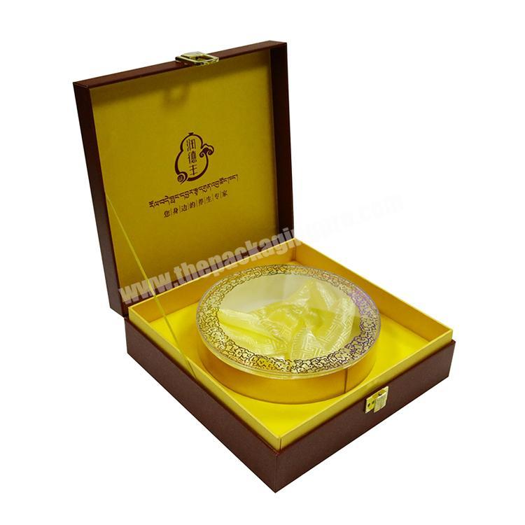 Luxury gold paper cardboard perfume packaging box custom logo