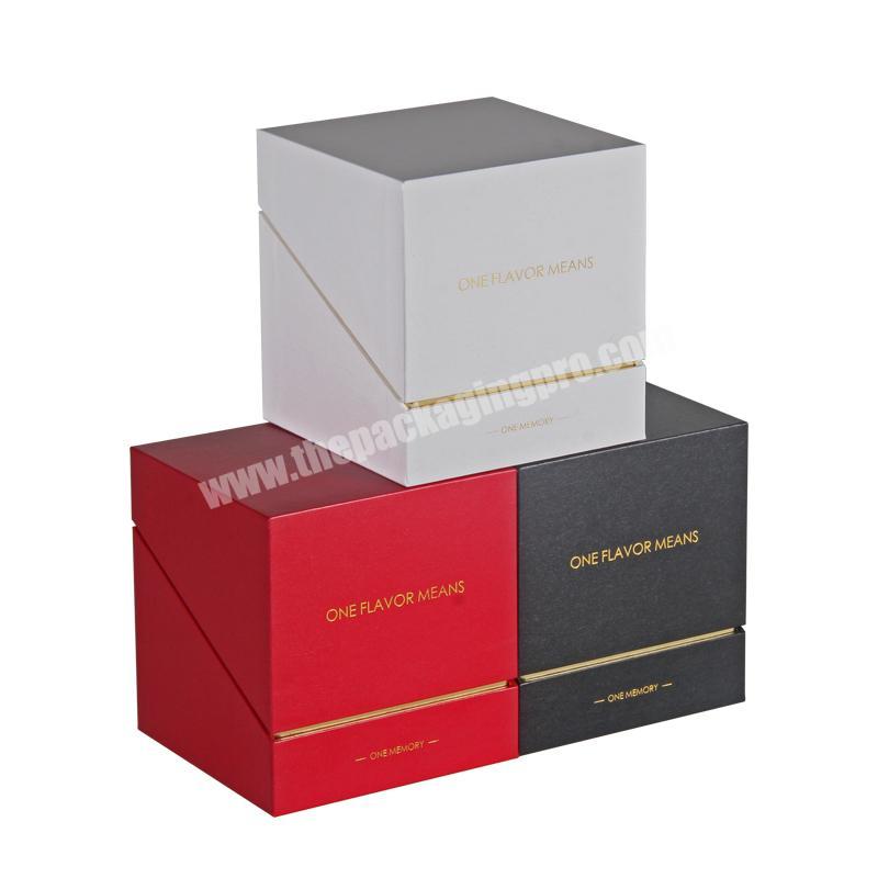 Luxury Golden Emboss Paper Wedding Favors Gift Box For Perfume Candle Essential Oil