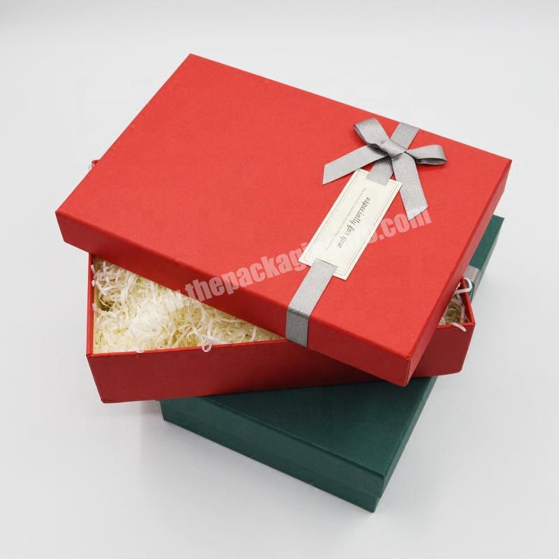 Luxury Handmade Red Color Cardboard Wedding Dress Storage Packing Boxes For Bride And Groom