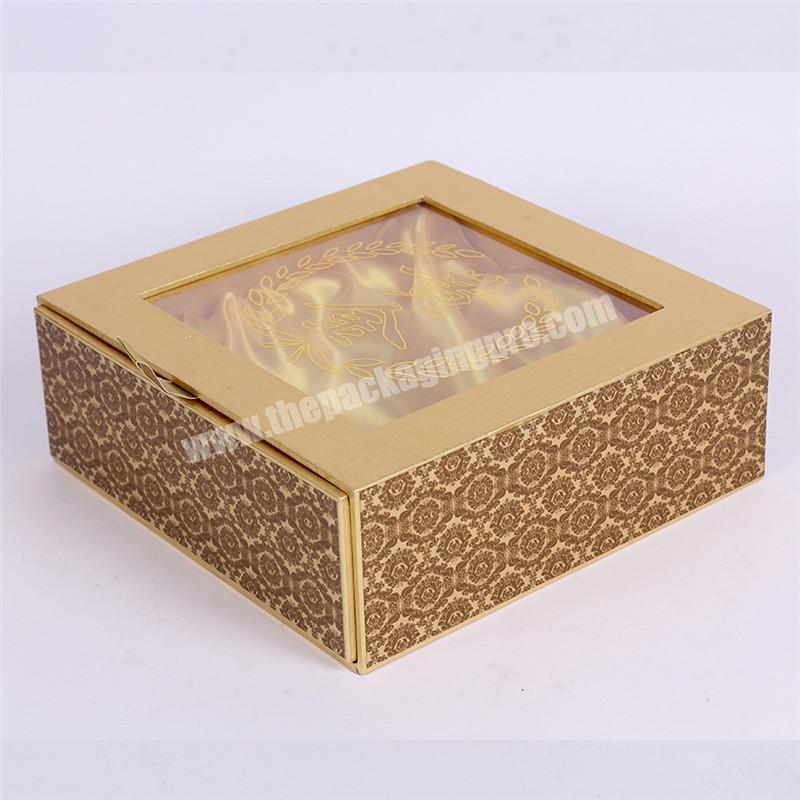 Luxury Hard Display Package Drawer Cardboard Box with PVC Window