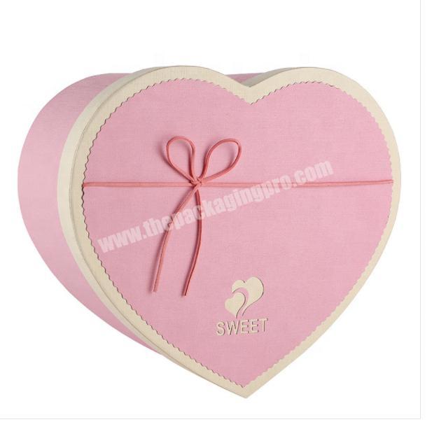 Luxury Heart Type Chocolate Packaging Cardboard Empty Paper ChocolateJewelryRose Gift Box