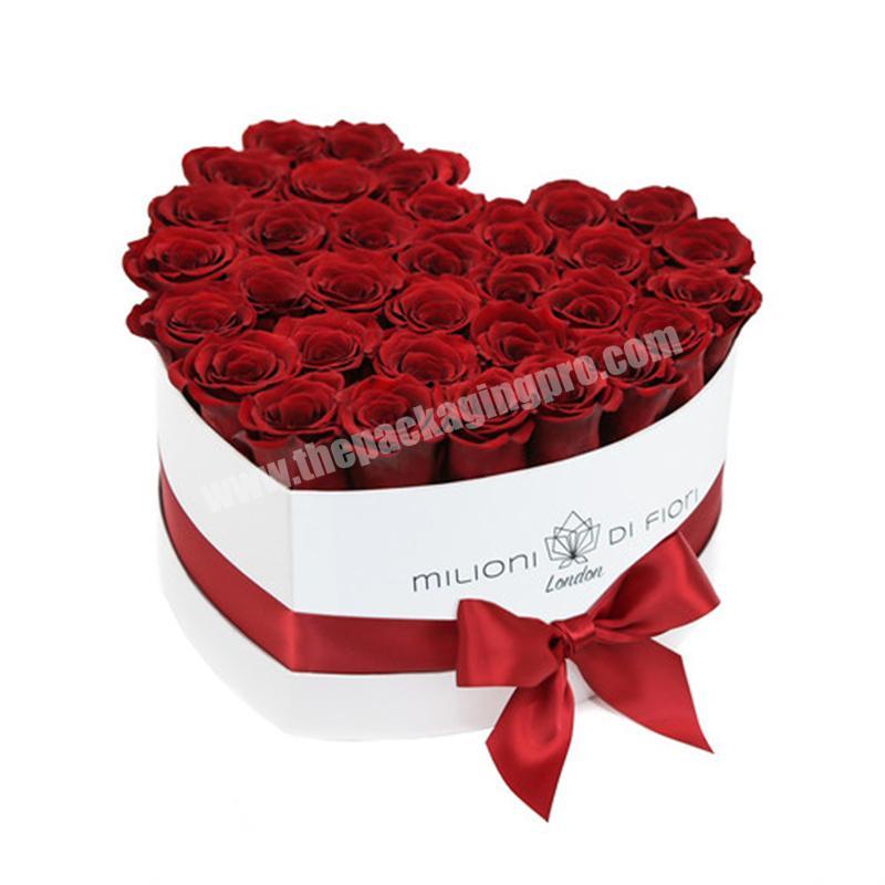 luxury high-end custom logo gift paper flower box packaging birthday festival valentine holiday girl friend gift box