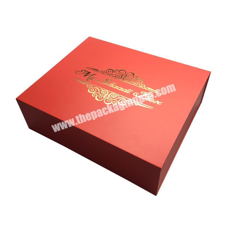 Luxury High End Custom Romantic Printing Magnet Flap Packing Box for Wedding