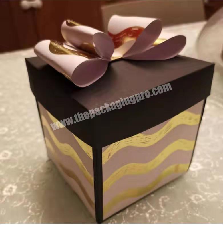 Luxury high-end jewelry gift box , up and down cover recycle packaging paper box with your own logo