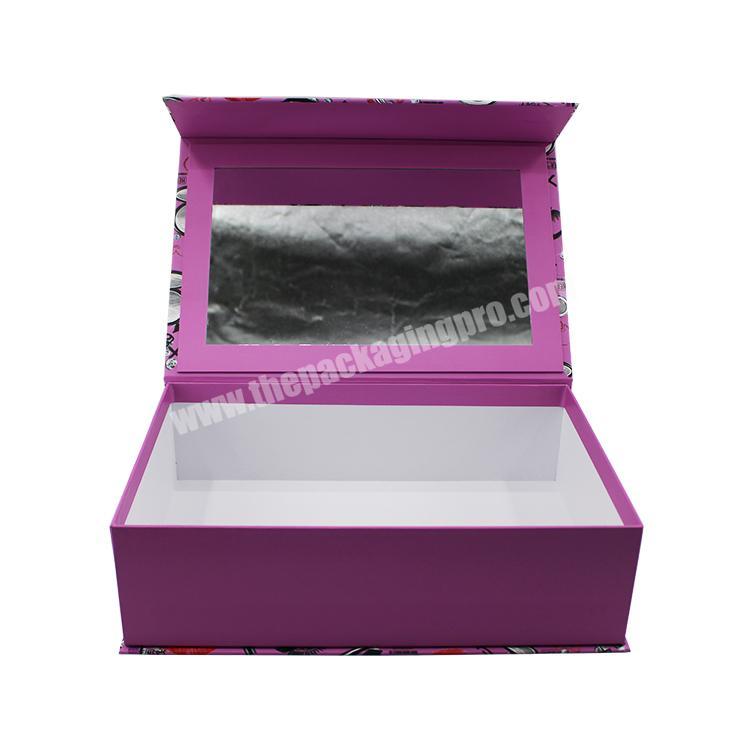 Luxury High Quality Magnetic Cardboard Cosmetic Makeup Box Packaging with Mirror