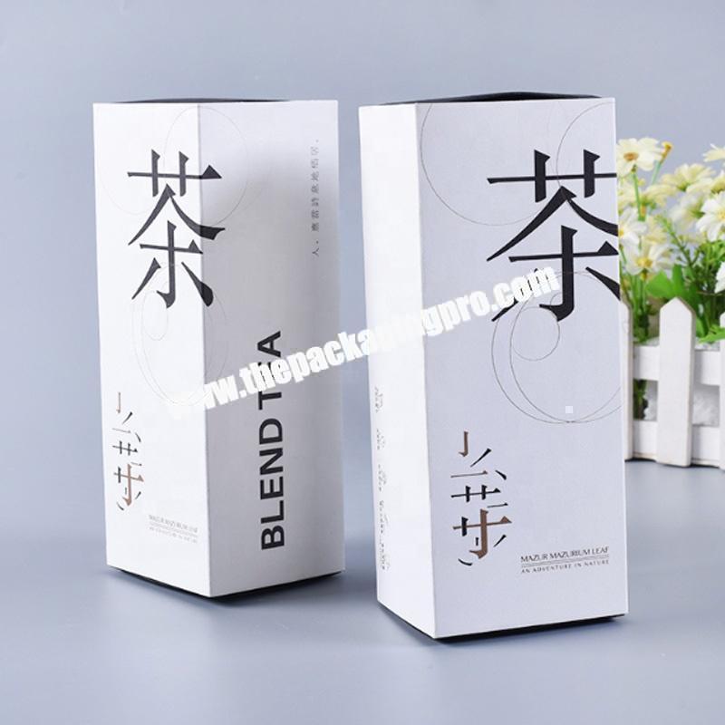 Luxury high quality rigid cardboard tea paper packaging box with foam