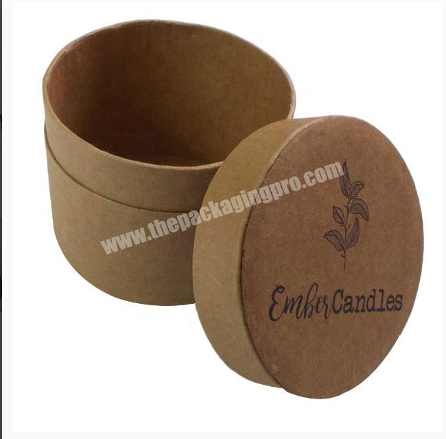 Luxury kraft paper round candle boxes candle packing boxes
