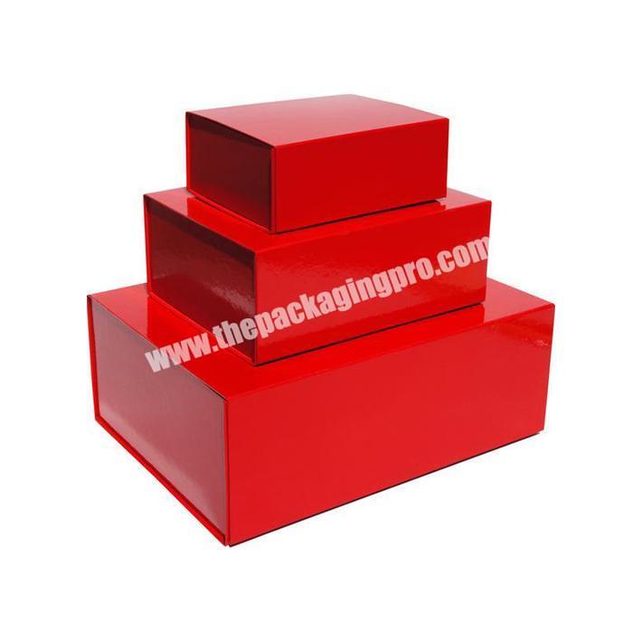 Luxury large cardboard foldable magnetic gift box customized