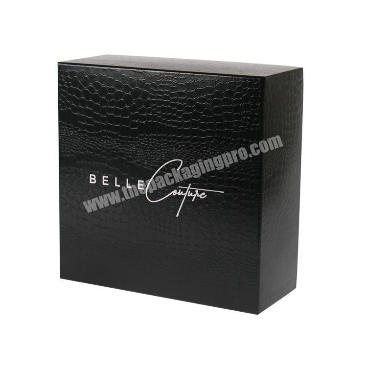 luxury large custom black packaging box for clothing
