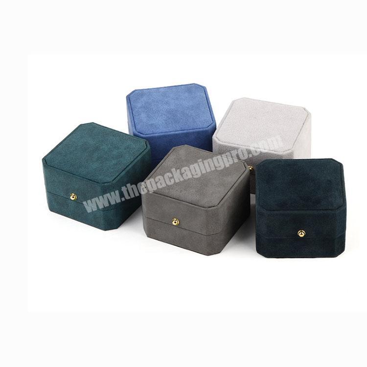 Luxury Leather Jewelry Box Velvet Custom Gift Jewelry Ring Box