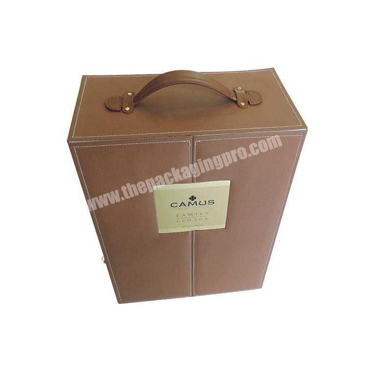 Luxury leather wine glass display box
