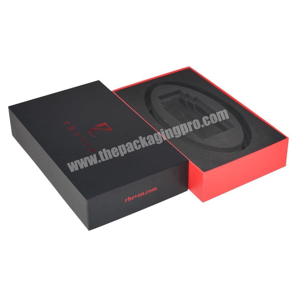 Luxury leather wrapped rigid cardboard paper gift boxes for belt buckle, Senior buckle loop packaging boxes