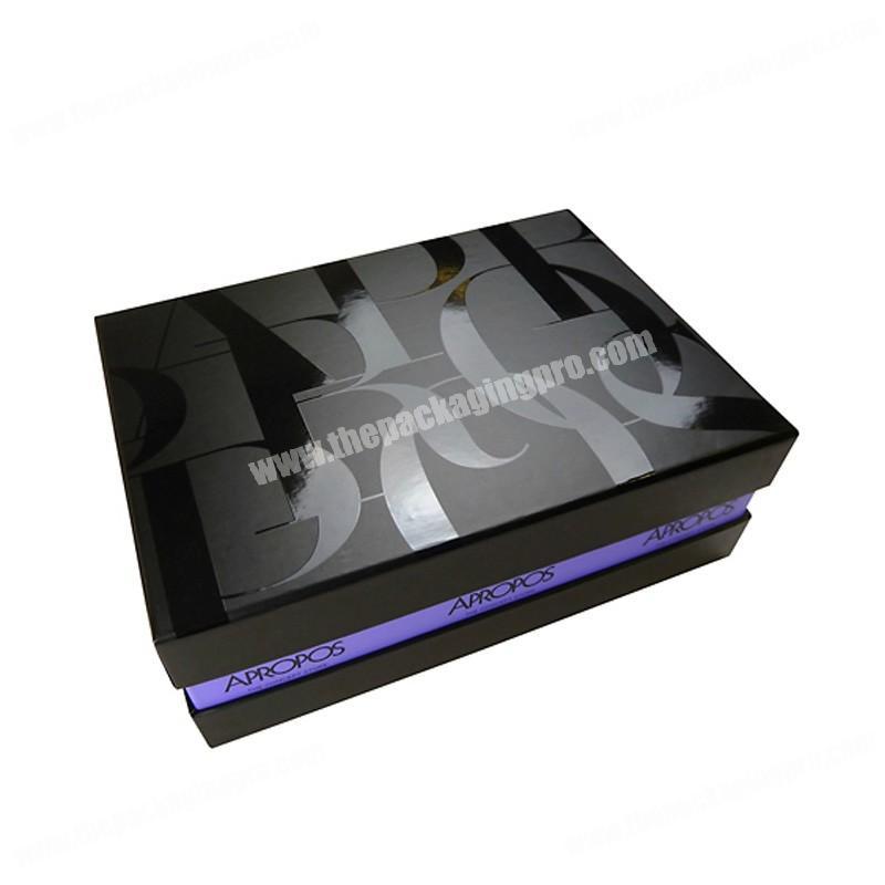 Luxury logo UV design custom lid off gift packing boxes luxury cosmetic packaging