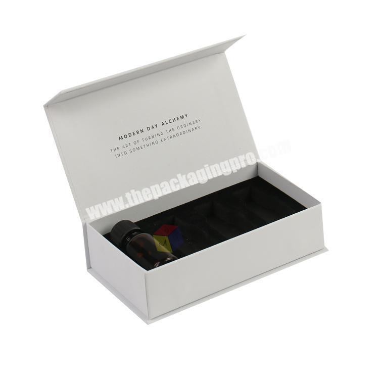 luxury magnetic cardboard box packaging for essential oil set