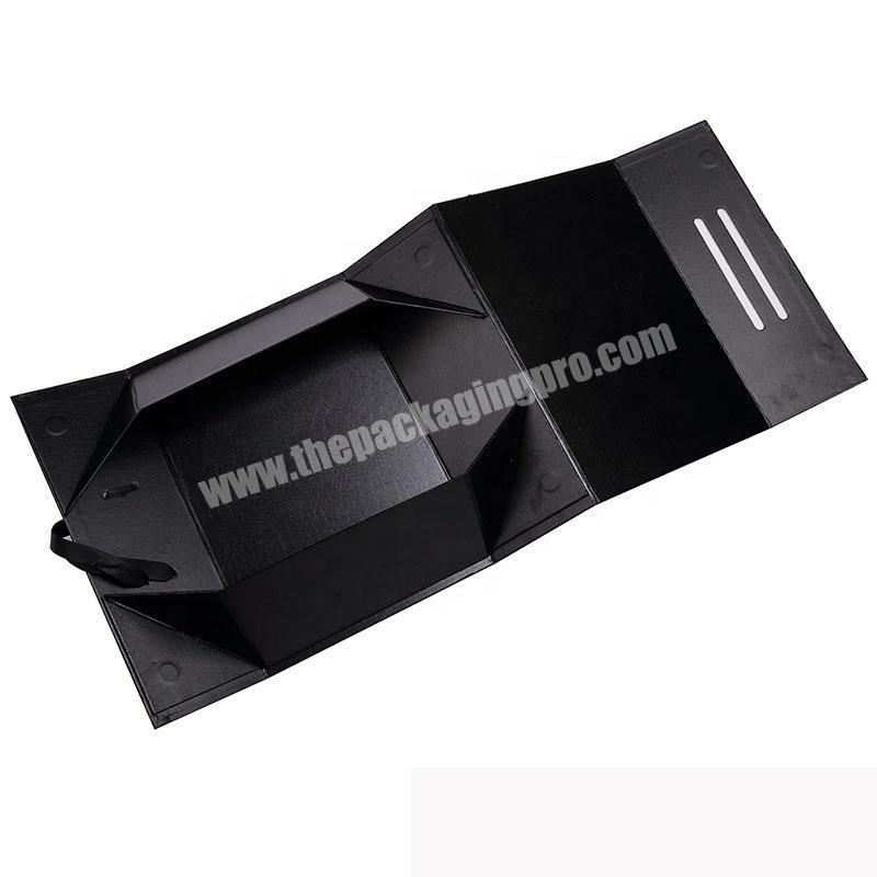 Luxury magnetic folding clothing shoes packaging gift box ribbon