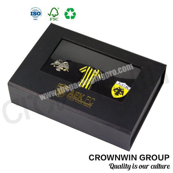 Luxury Magnetic Matte Gift Box With Clear PVC Window CrownWin Packaging