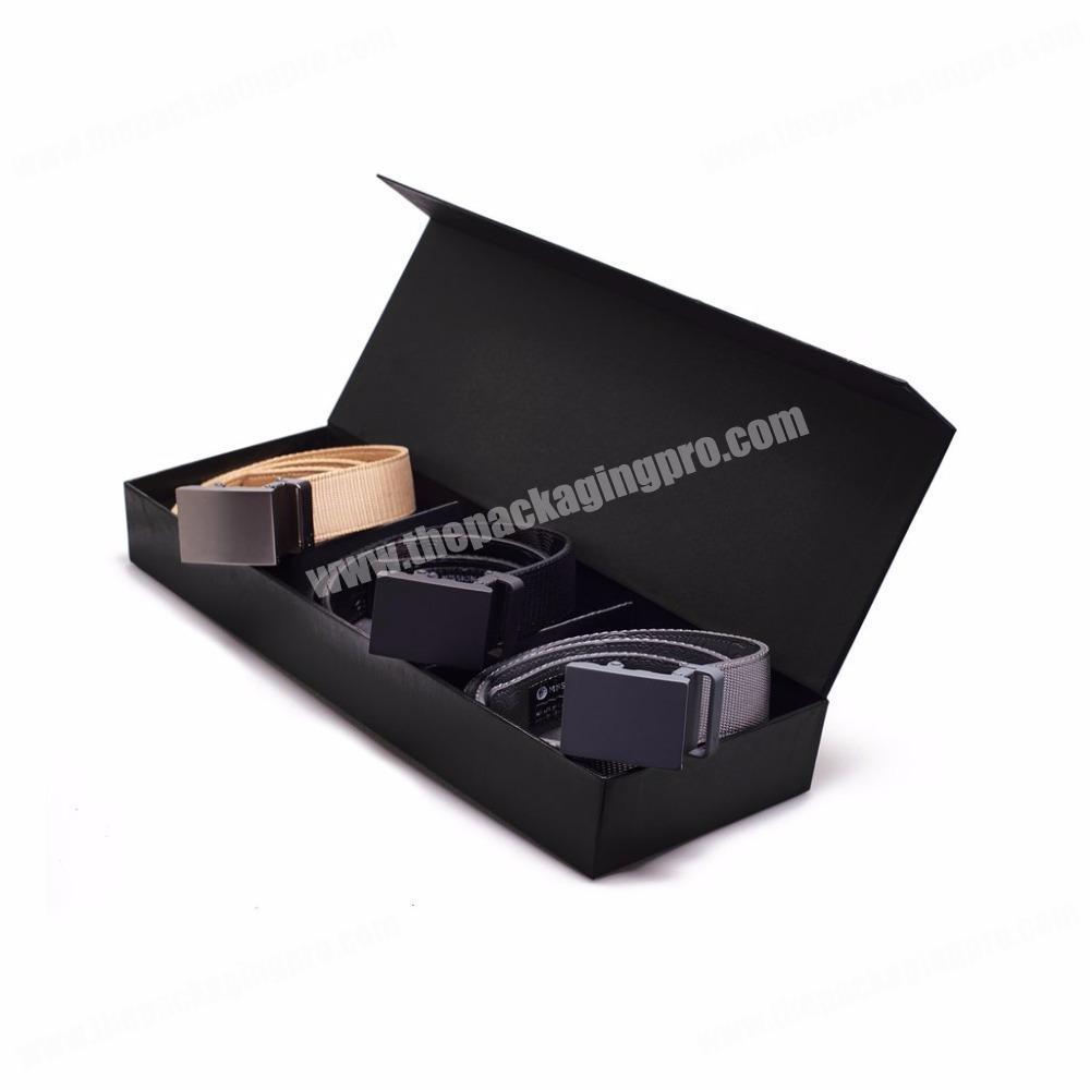 Luxury matt black business mens belt wallet watch set gift packaging box custom