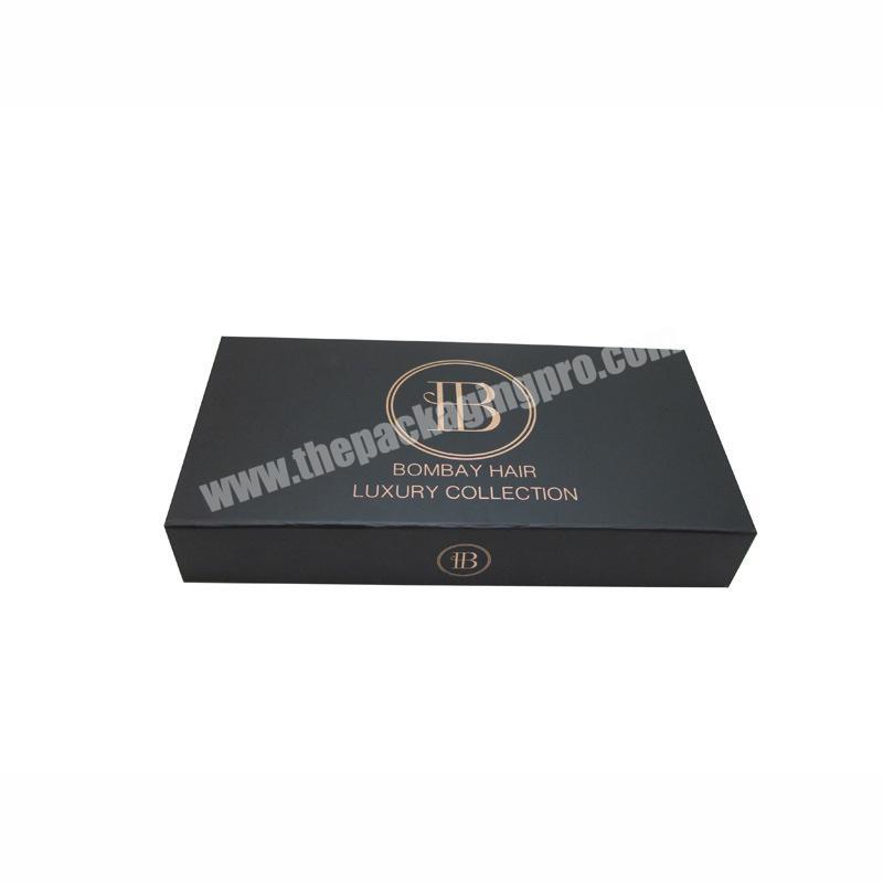 luxury matte black folding ridid gift box with magnetic closure