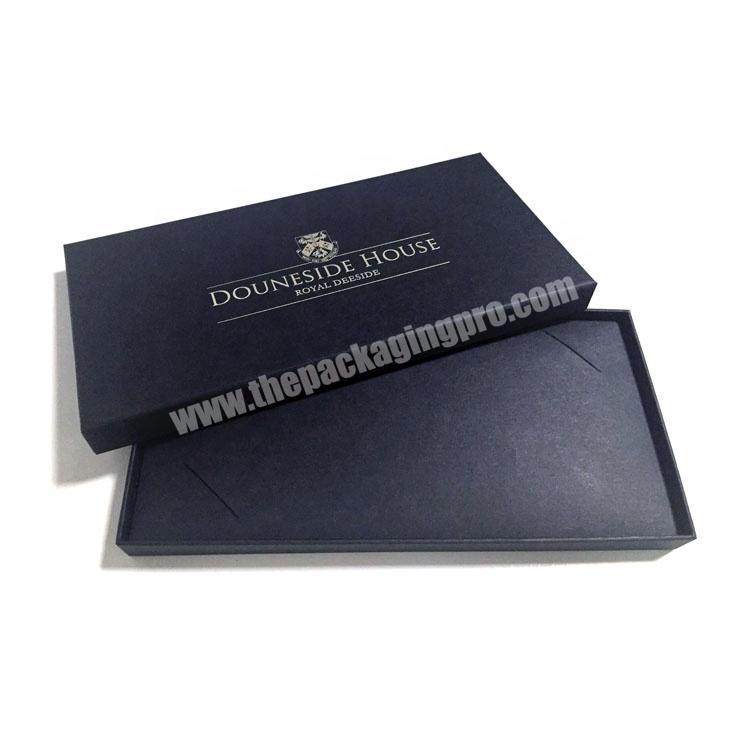 Luxury Matte Black Paper Packaging Wedding Watch Band Wallet Gift Box With Lid