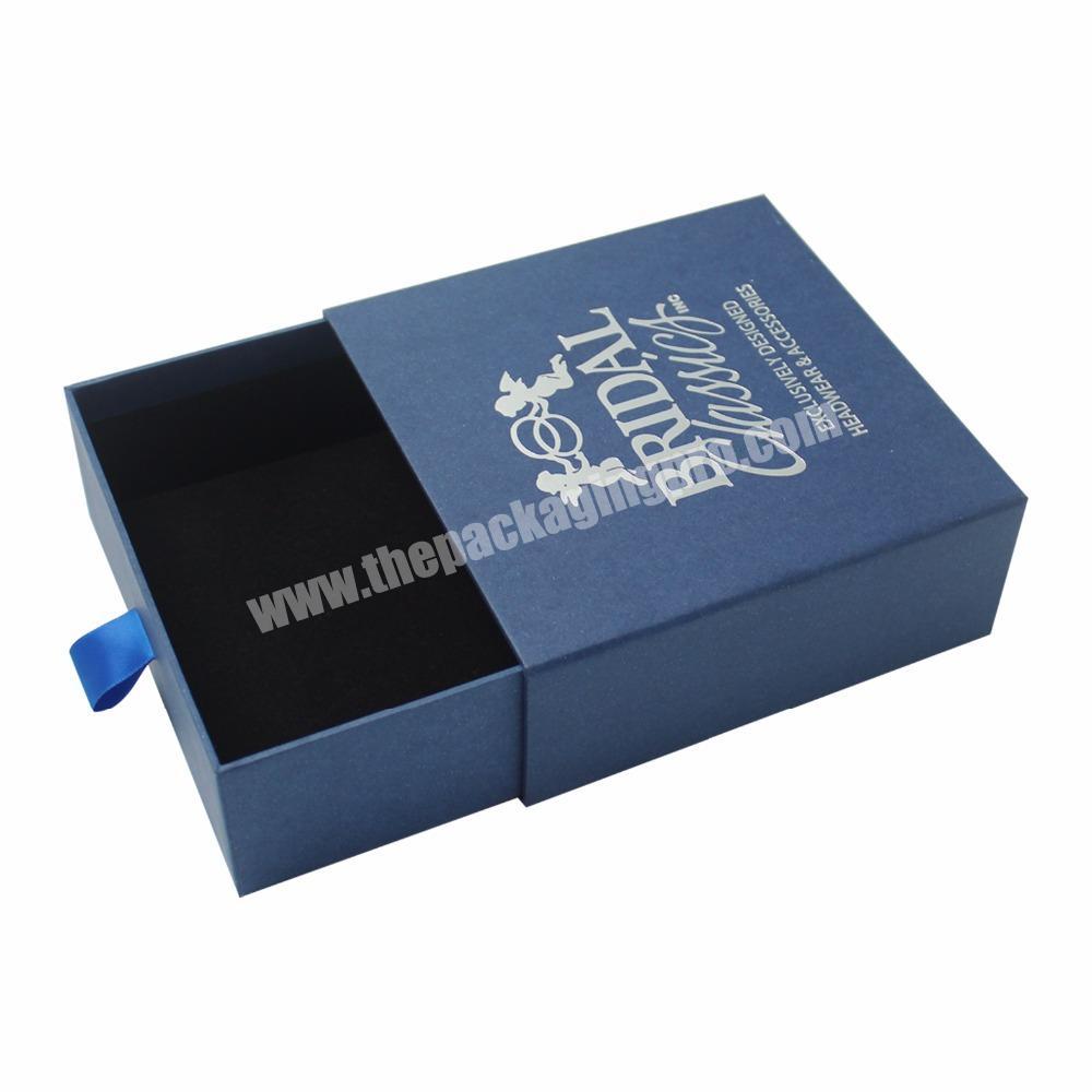 Luxury Matte Sliding Drawer Handmade Cardboard Jewelry Gift Boxes Wholesale
