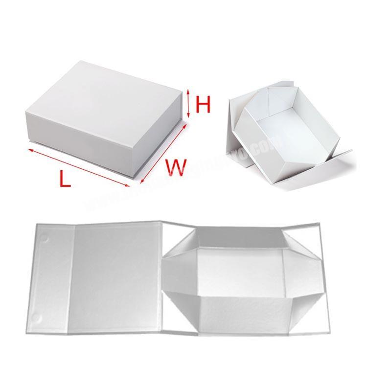 Luxury New Design Matte White Folding Rigid Paper Packaging Box Custom Magnetic Lid Closure Gift Cardboard Box for Packing