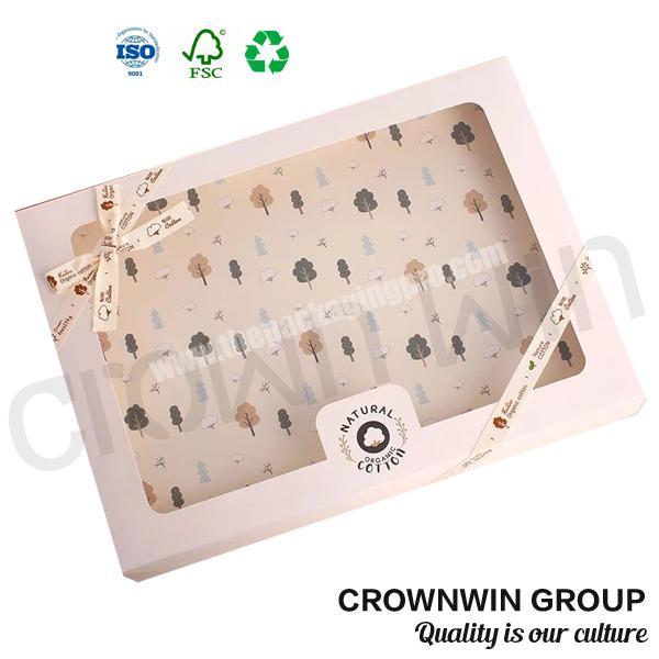 Luxury Newborn Baby Clothes Transparent Gift Box With Window CrownWin Packaging