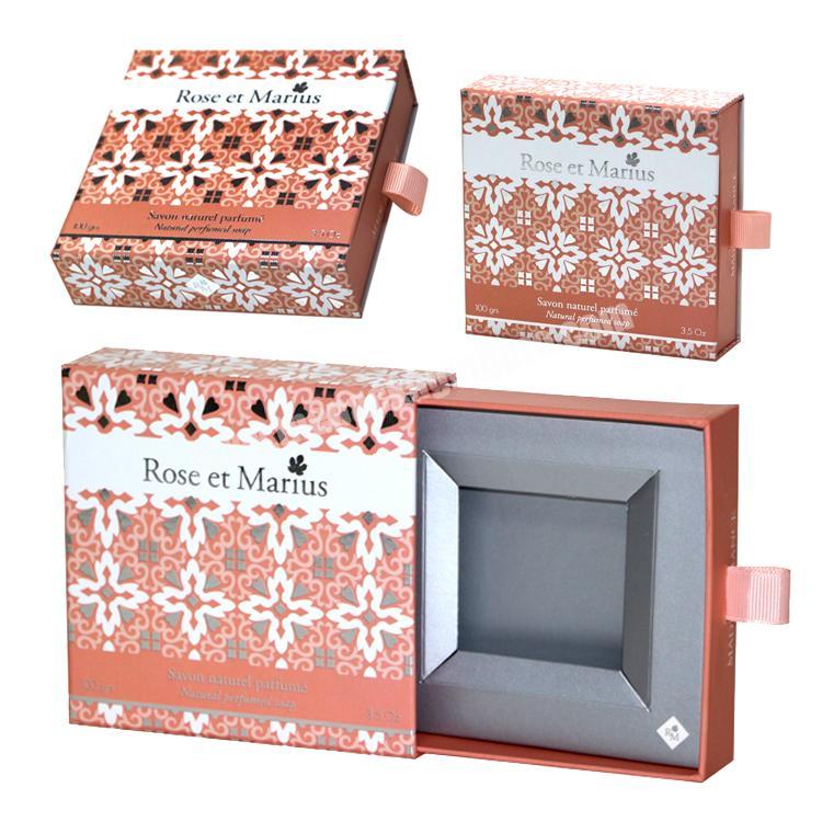 luxury OEM Custom Logo Rigid drawer box Gift Perfume Candle paper packaging boxes custom paper boxes